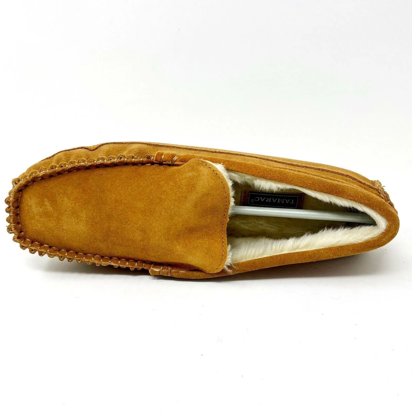 Tamarac Venetian Tan Cowhide Moccasin Mens Slip On Comfort Slippers Slippers Made In The Usa