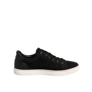 Dolce & Gabbana Black Logo Suede Leather Men Sneakers Shoes Simple Fashion Breathable Casual Shoes