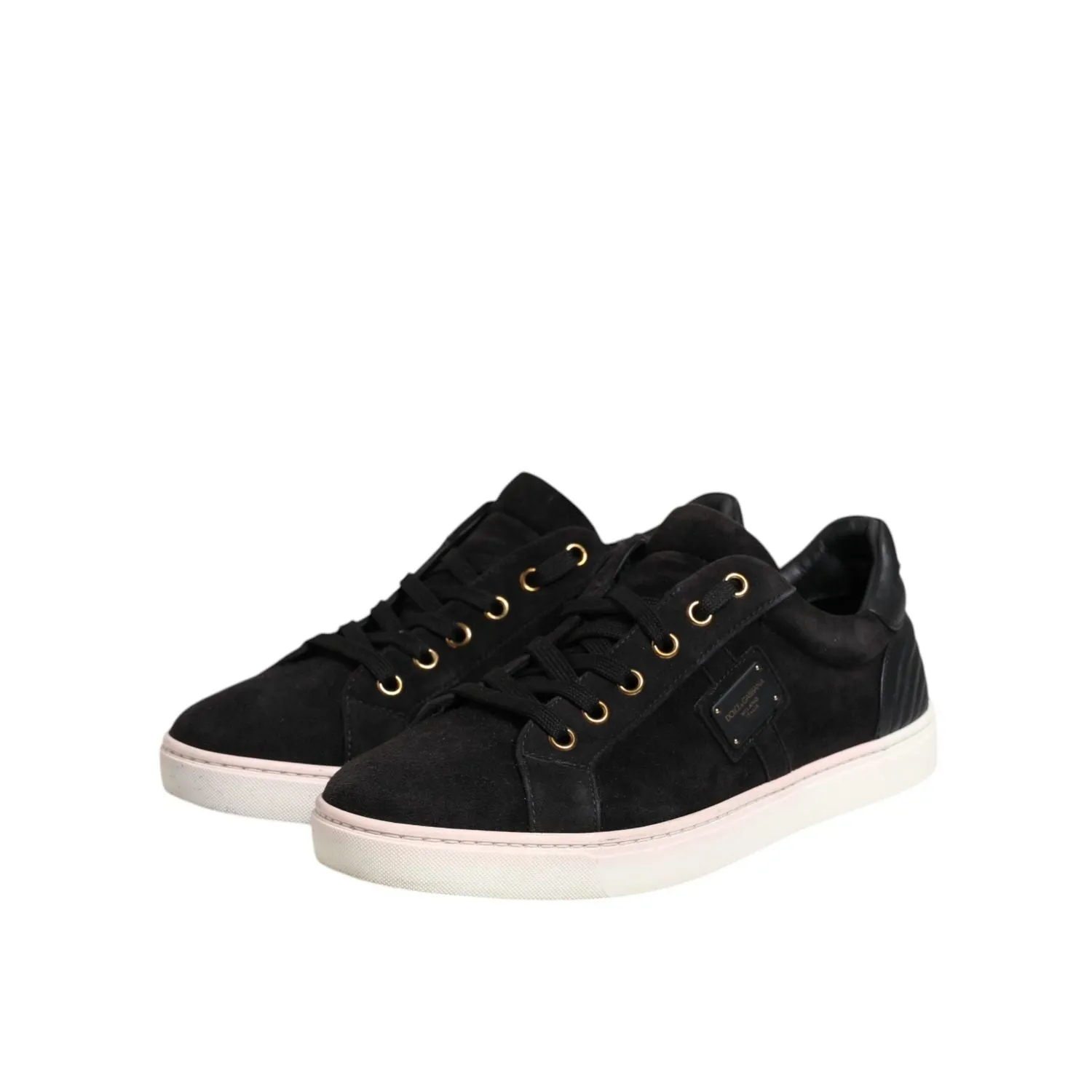 Cortez Basic Leather Casual Shoes Dolce & Gabbana Black Logo Suede Leather Men Sneakers Shoes