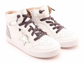 Old Soles Girl's 1003 Starling Casual Shoes - Snow / Silver / Glam Argent / White Sole Gel Gt-2160 Casual Shoes