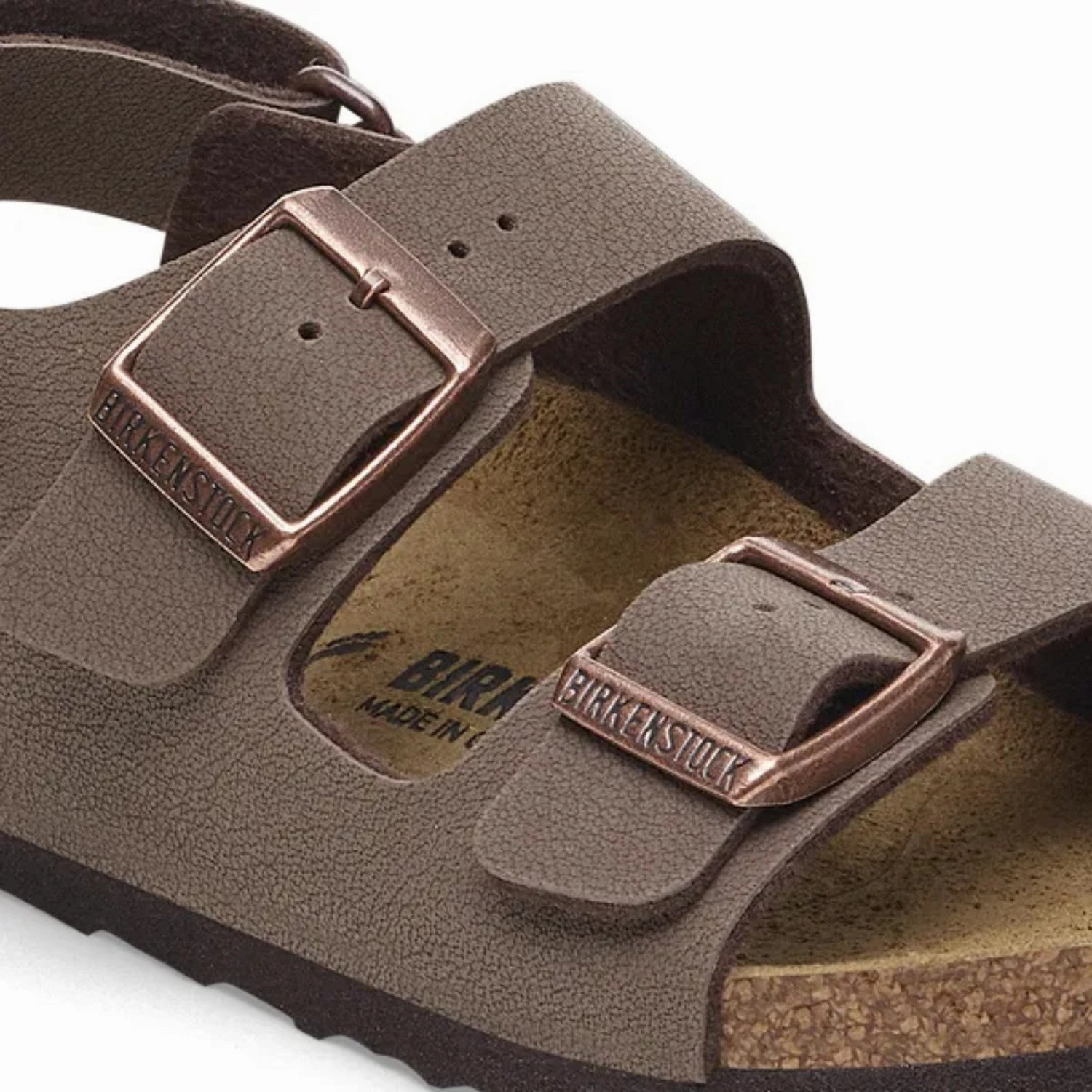 Low Block Heel Sandals Birkenstock Milano AS Kids BFBC Mocca
