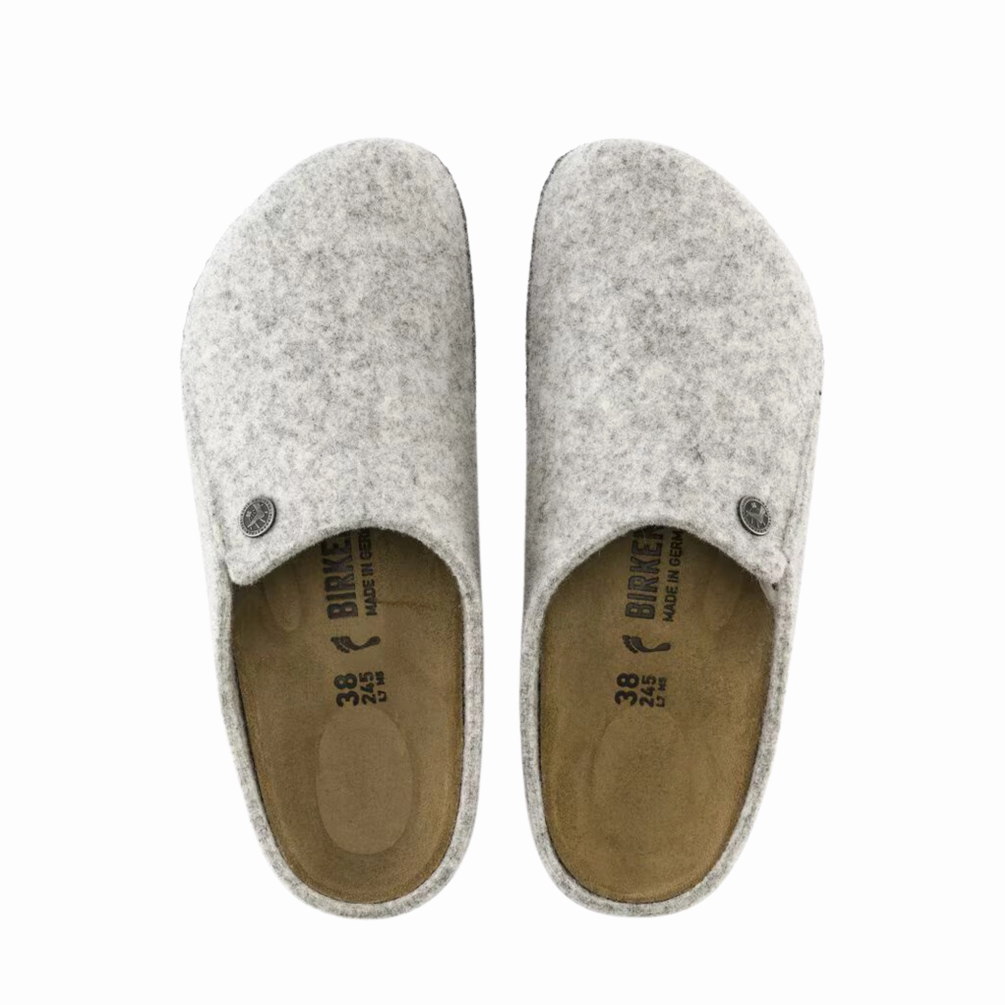 Wool Lined Slippers Birkenstock Zermatt Wool Sandals/Slippers - Light Grey