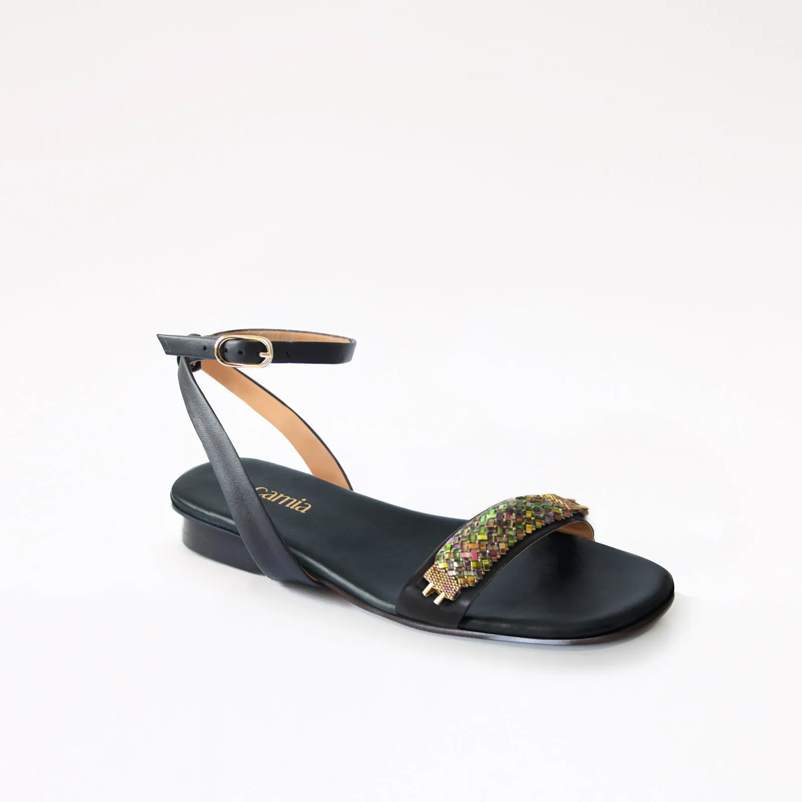 Black Swap Sandal Aqua Ashro Shoes