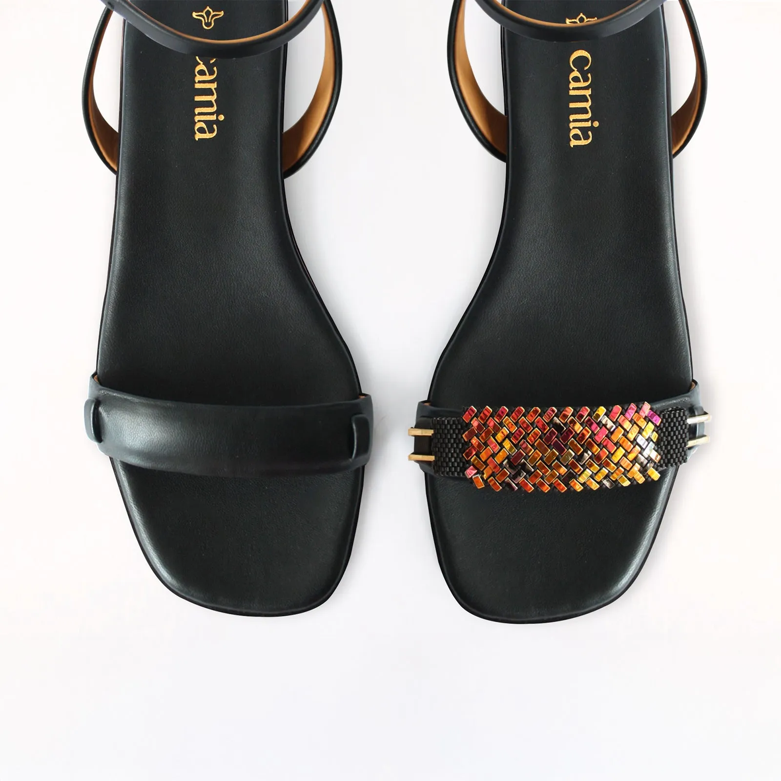 Black Swap Sandal Volcanic Shoe For Flat Feet