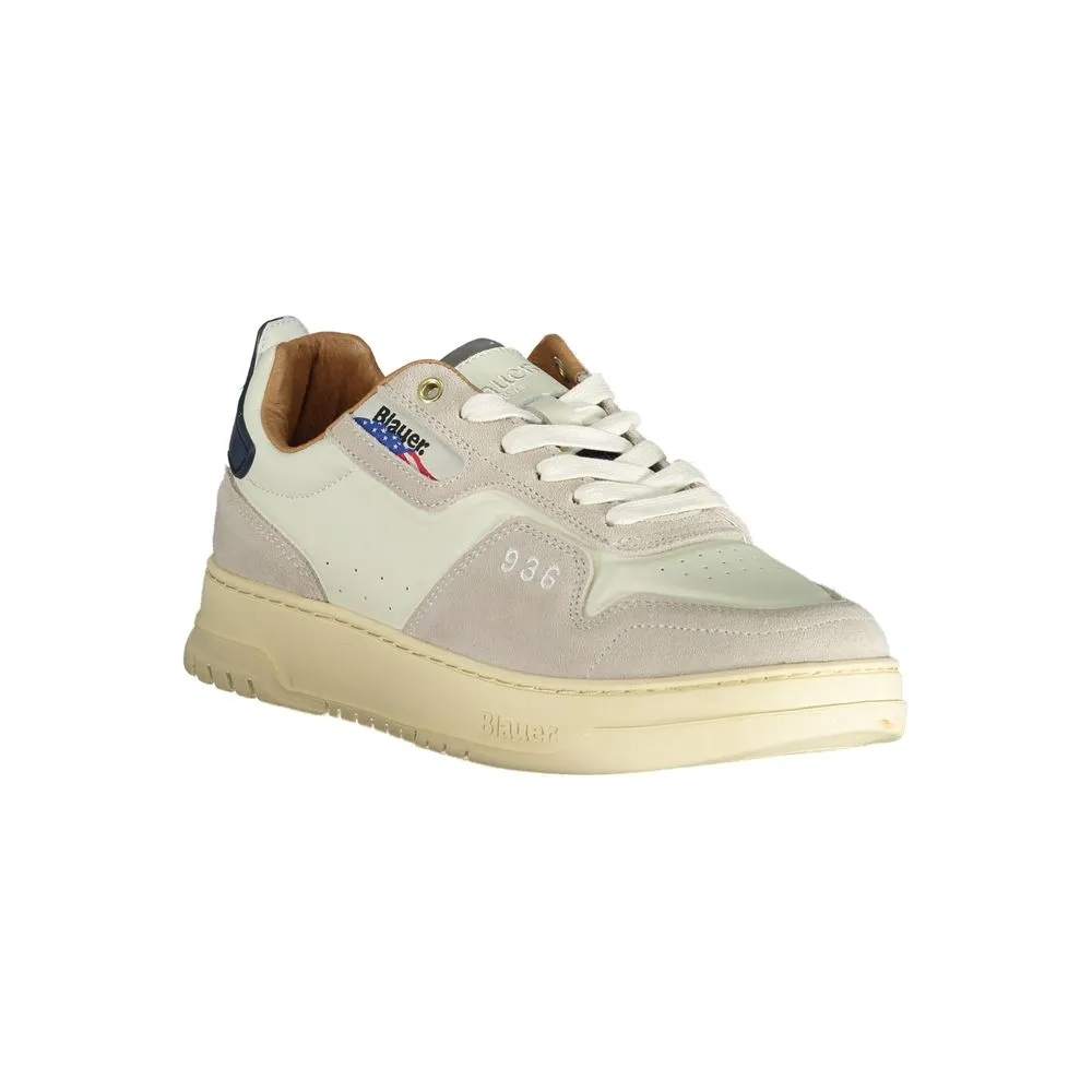 Machine Washable Sneakers Blauer White Polyethylene Men Sneaker