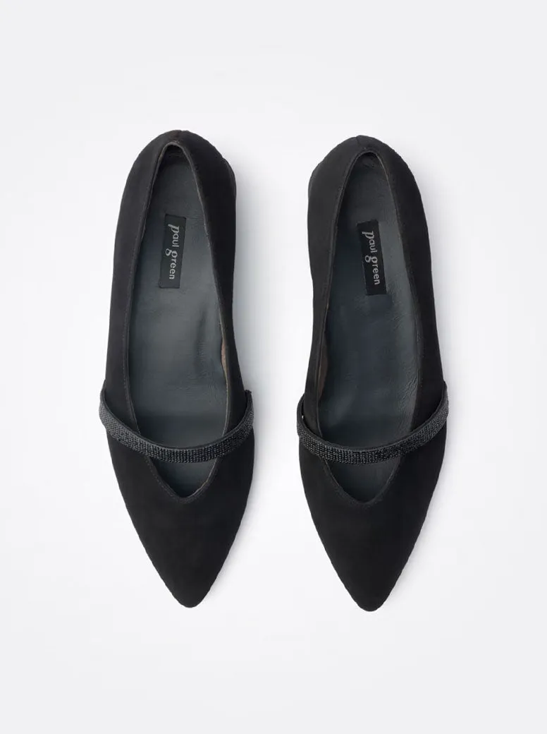 Dawn black suede Heeled Platform Loafers