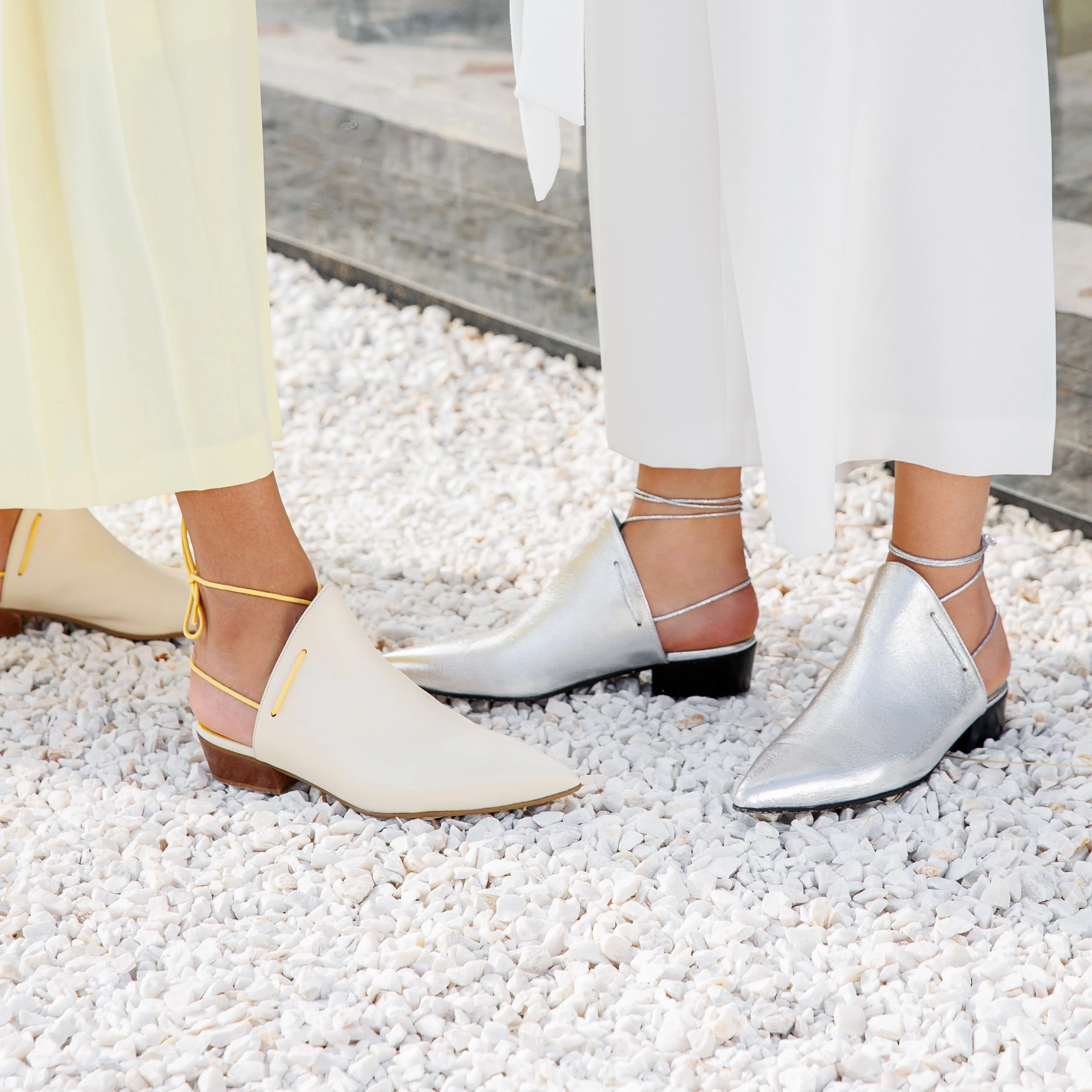 Formal Shoes Flats Nawa cream sandal