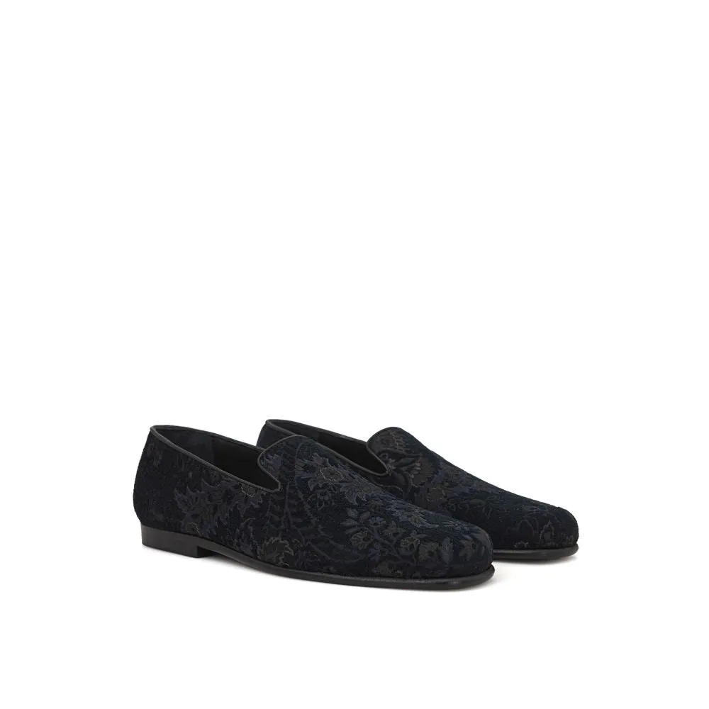 Blue Leather Slip-On Loafers 4.zerogrand Penny Loafers