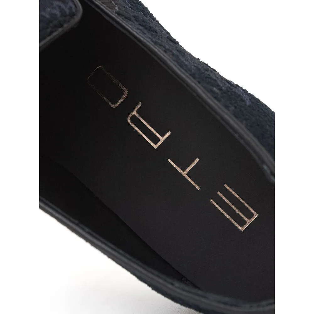 Loafers Heart Blue Leather Slip-On Loafers