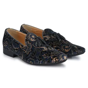 Loafers Bar Brooklyn Blue Paisley Tassel Loafers