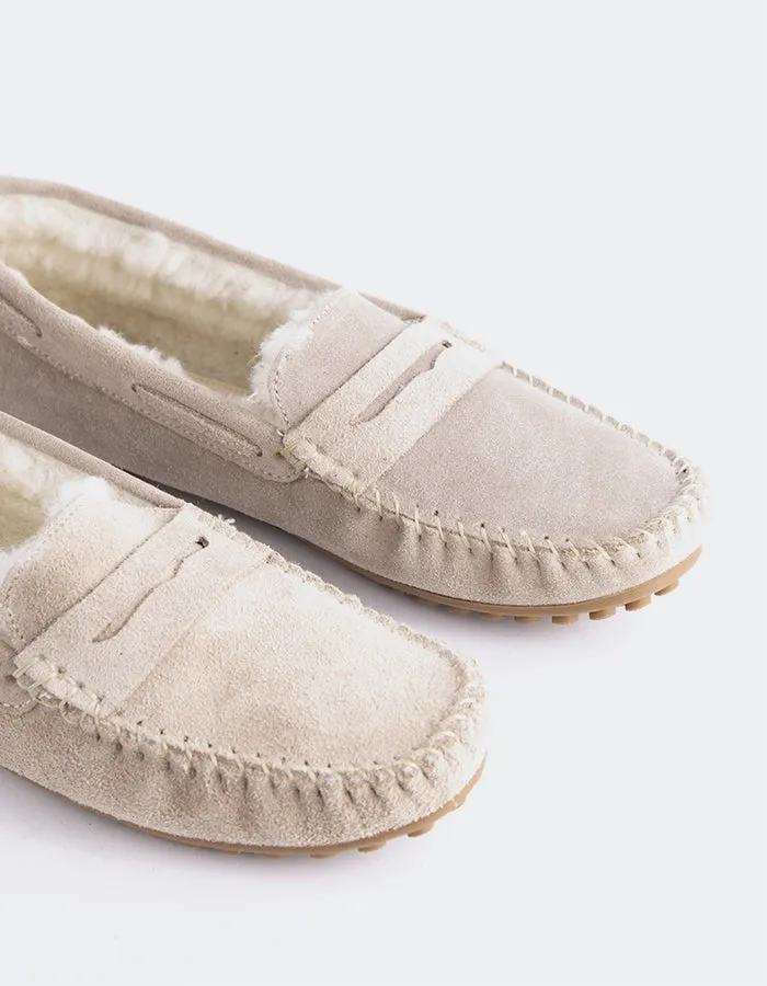 Flat Soled Soccer Shoes Bobble Taupe Suede