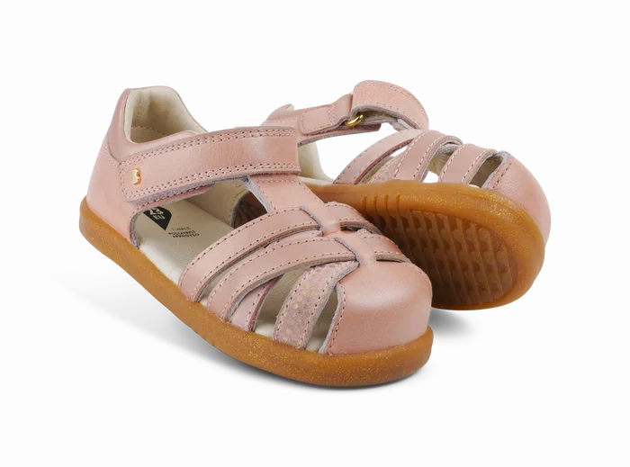 Bobux Iwalk Cross Jump Sandal - Dusk Pearl Rose Gold Define Sandals