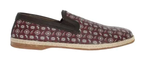 Weejun Penny Loafers Bordeaux Leather Bird Pattern Loafers