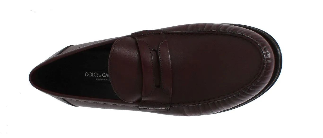 Penny Loafers Men With Penny Bordeaux Leather Loafers Shoes