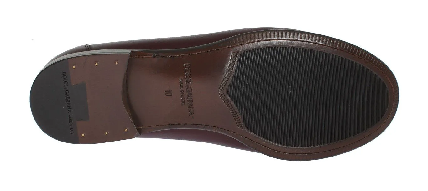 Bordeaux Leather Loafers Shoes Childrens Loafers