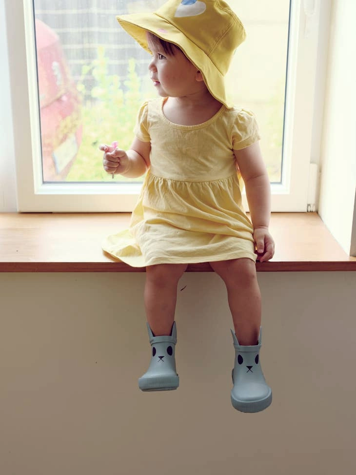 Casual Rubber Sole Shoes Boxbo Girl's Kerran Rain Boot, Platinum