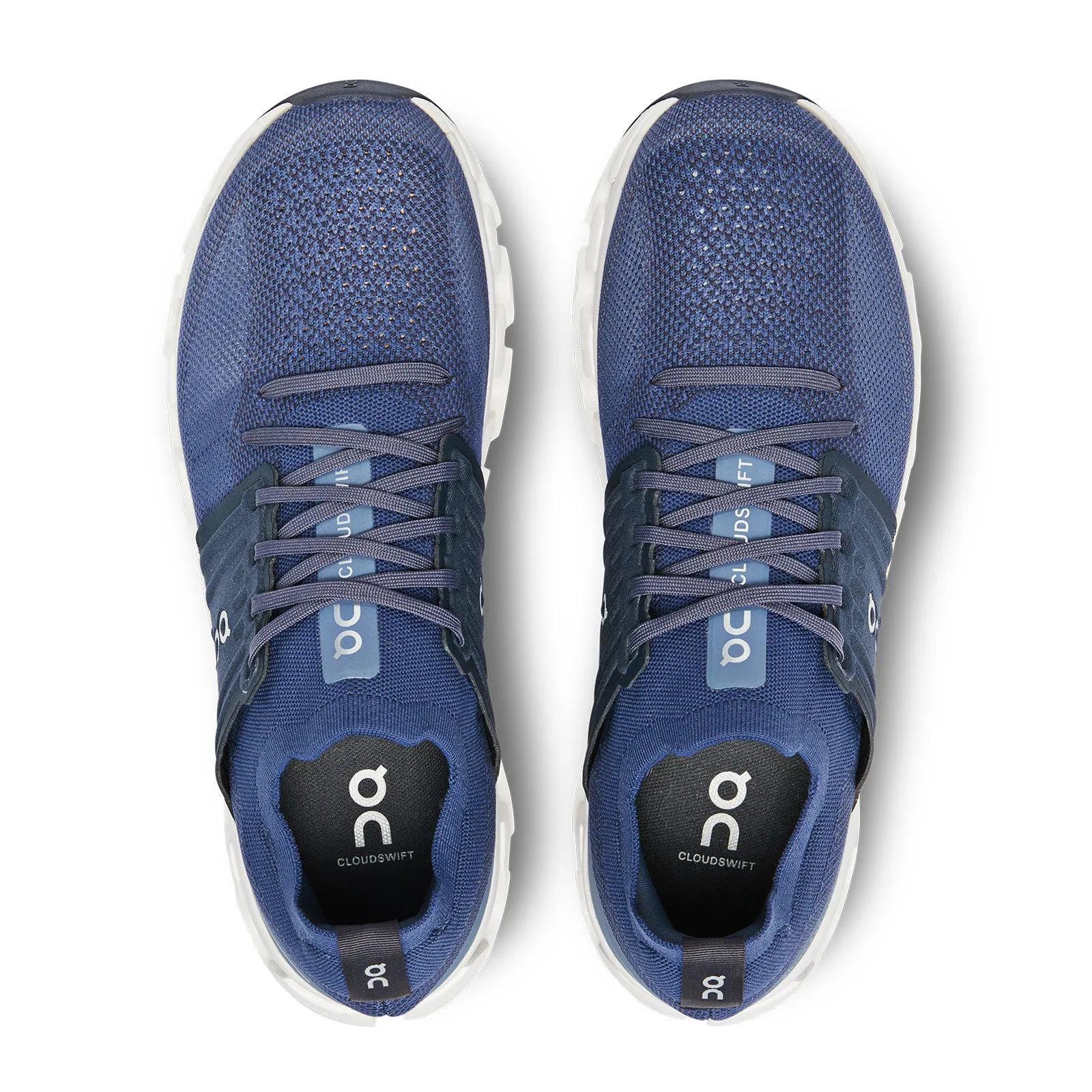 On Running Cloudswift 3 Running Shoe (Men) - Denim/Midnight Roomy Toe Box Running Shoes