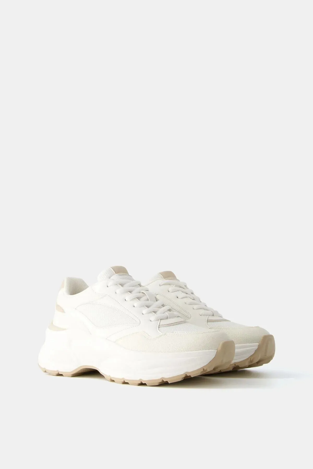 Silver Puma Sneakers Bershka Women's Mesh contrast Sneakers