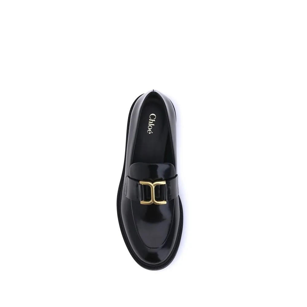 Loafers Dupe Chlo Black Calf Leather Bos Taurus Slip-On Loafers