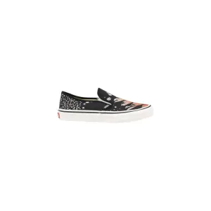 Casual Summer Slip Shoes Vans Black Leather Sneakers