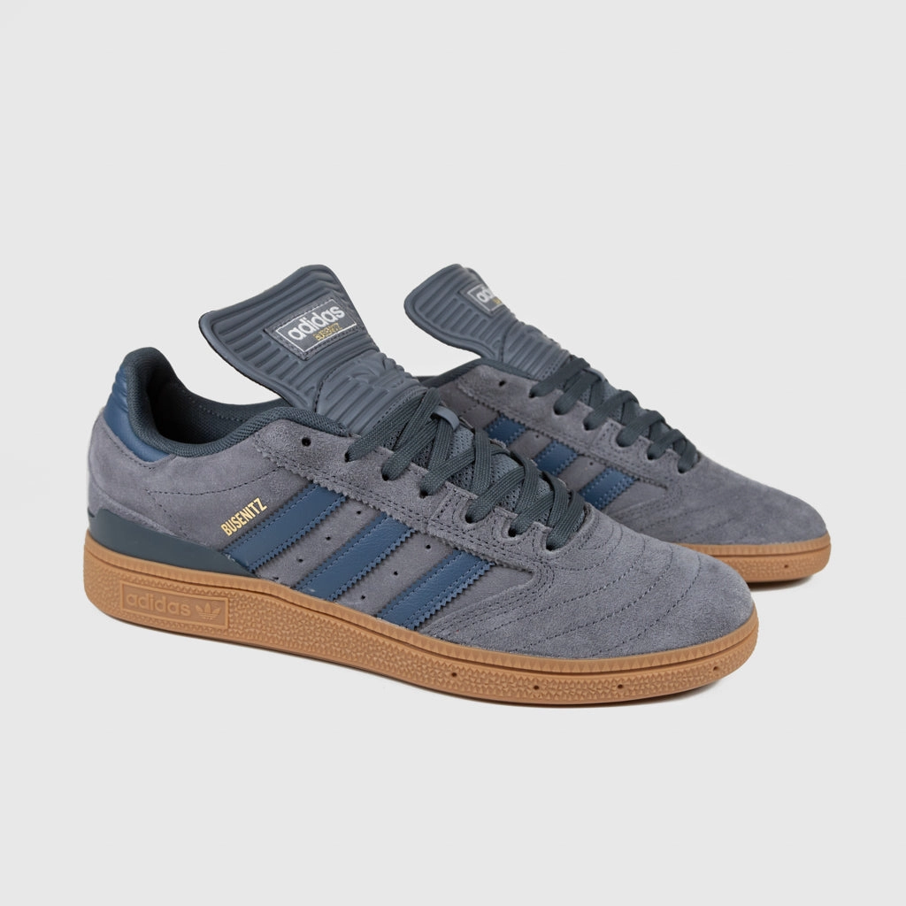 Adidas Stabil Squash Shoes Adidas Skateboarding - Busenitz Shoes - Onix / Preloved Indigo / Gum 4