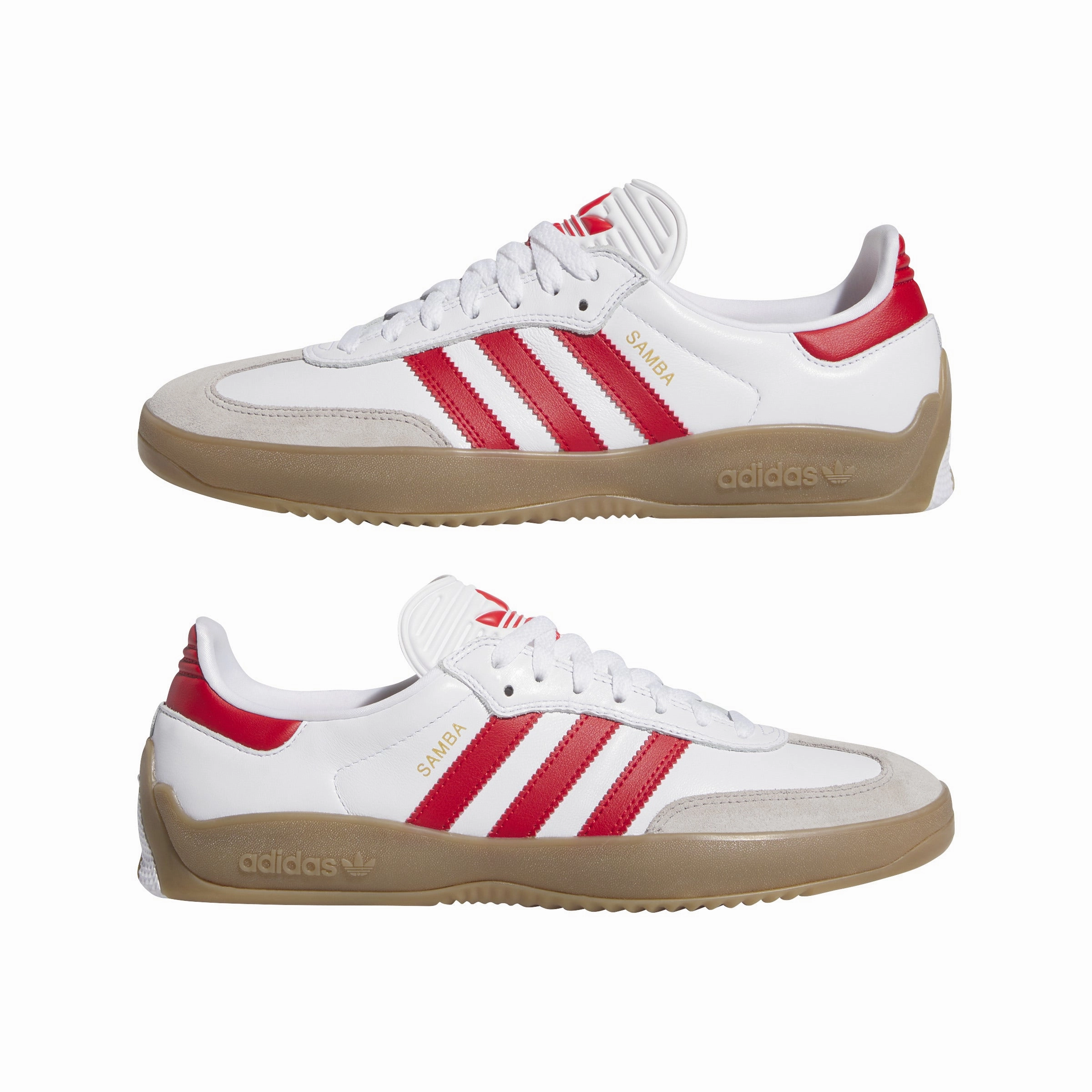 Adidas Skateboarding Puig Samba White Scarlet Gum Shoes Adidas Waterproof Running Shoes