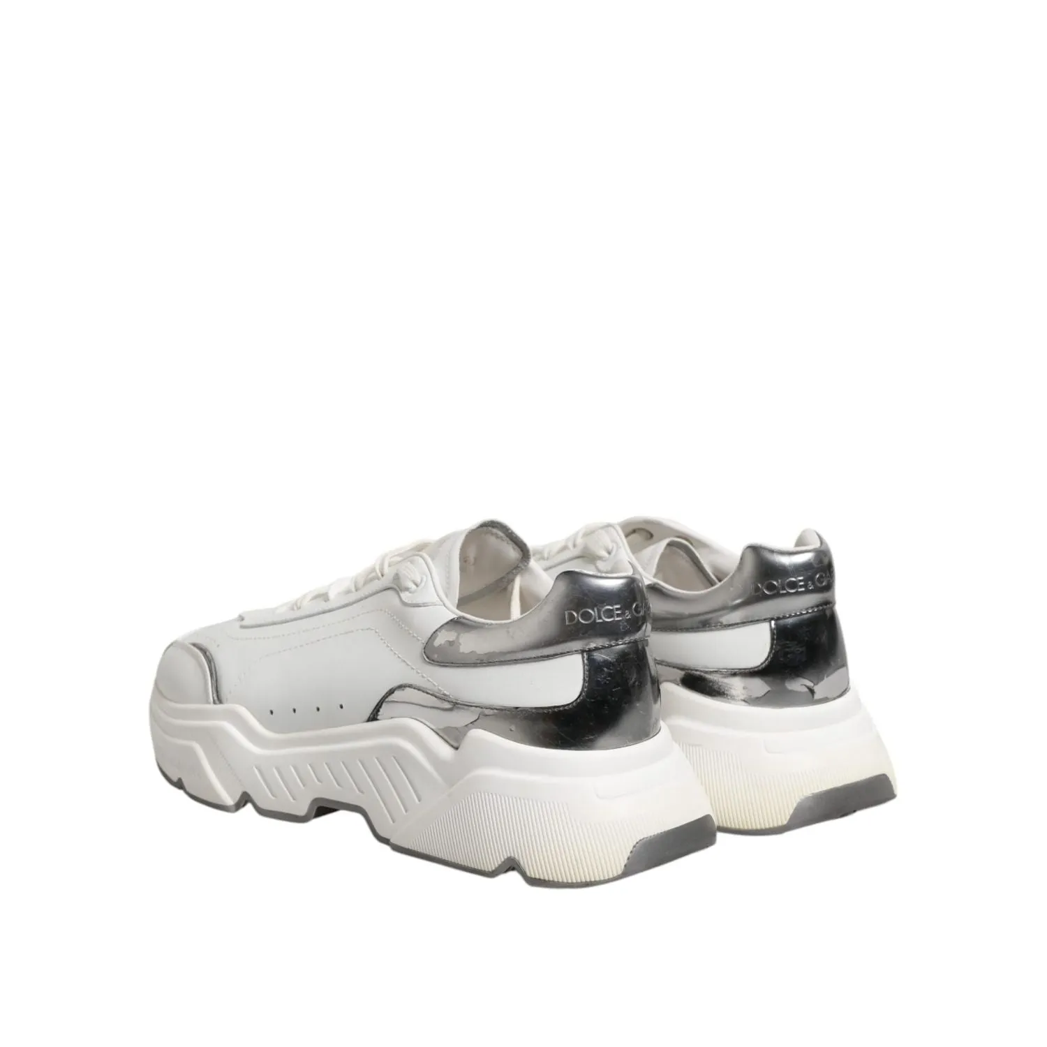 White Basketball Sneakers Dolce & Gabbana White Daymaster Leather Low Top Sneakers Shoes