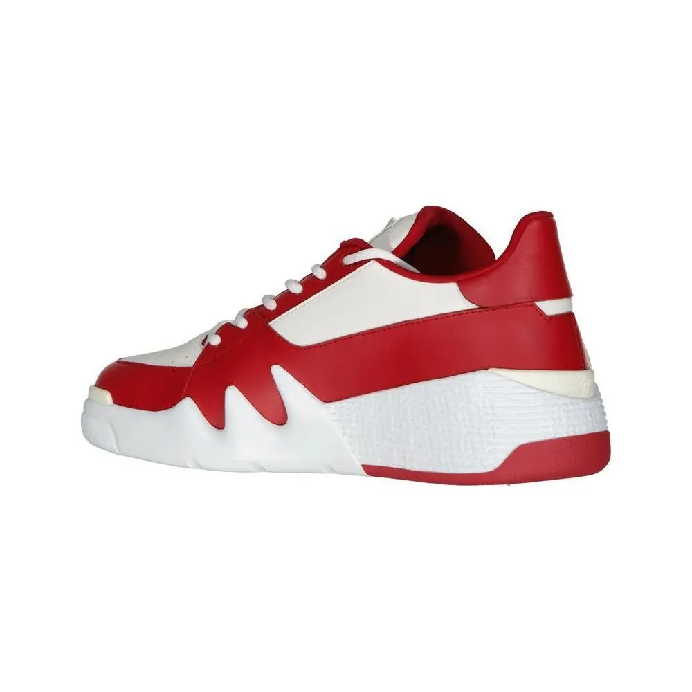Giuseppe Zanotti Red Calfskin Low Top Sneakers Vintage Havana Sneakers