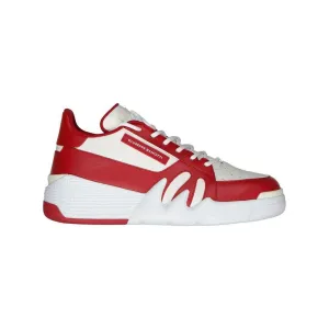 Martial Arts Sneakers Giuseppe Zanotti Red Calfskin Low Top Sneakers