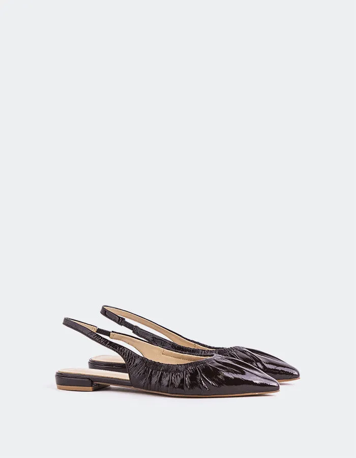 Fransy Brown Leather Flat Tire Shoe