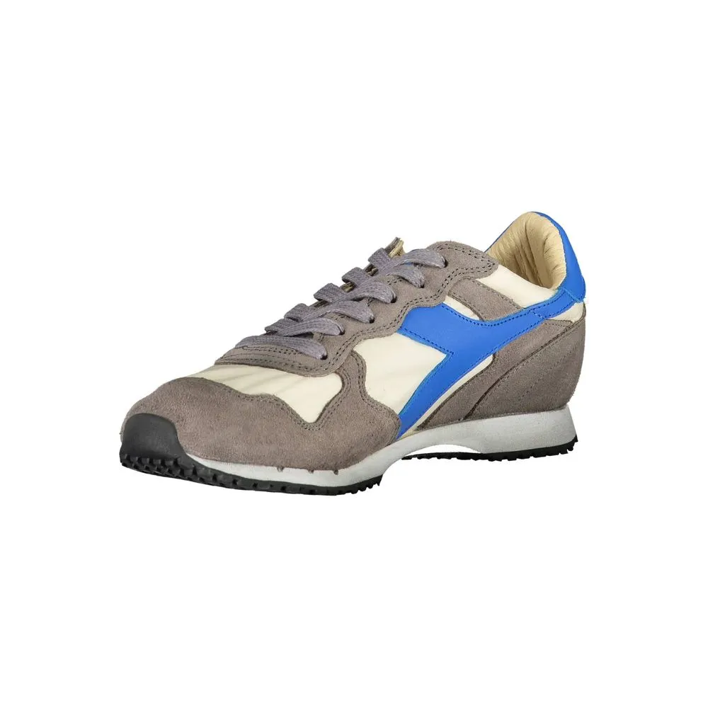 Rubber Sole Sneakers Diadora Gray Fabric Sneaker