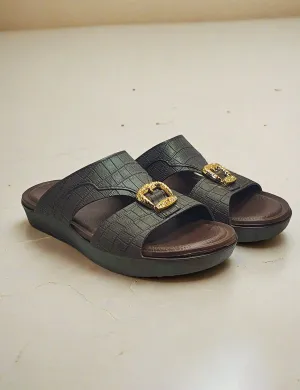 Brown Arabic Slippers Reflexology Slippers