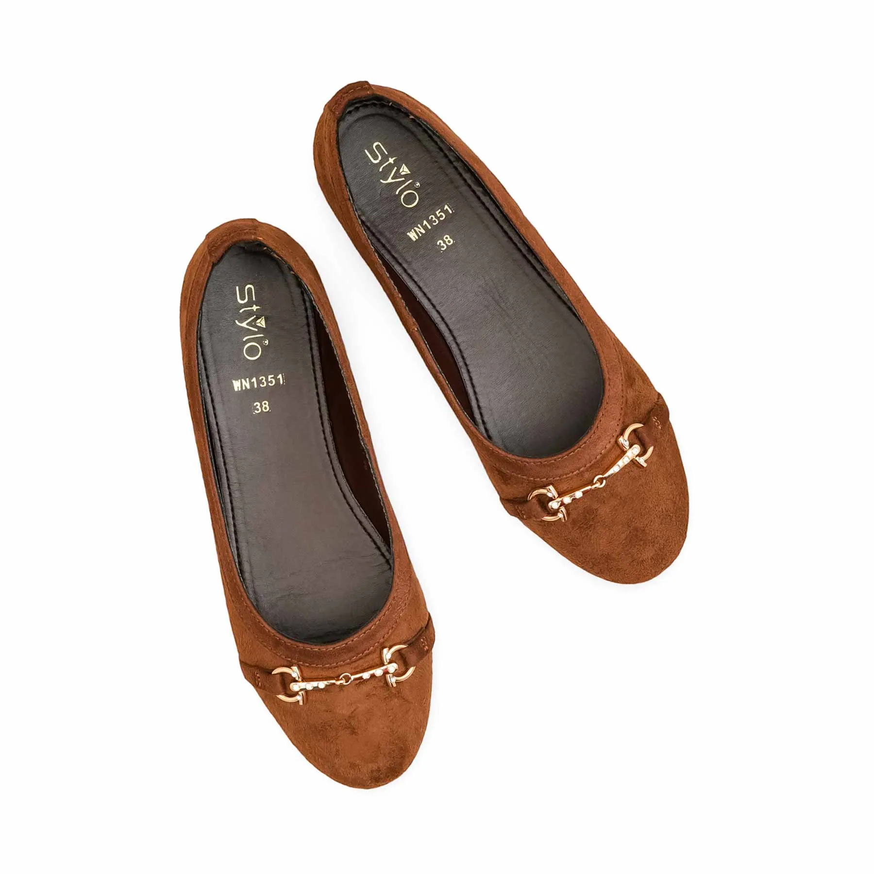 Good Walking Shoes Brown Pumps For Ladies WN1351