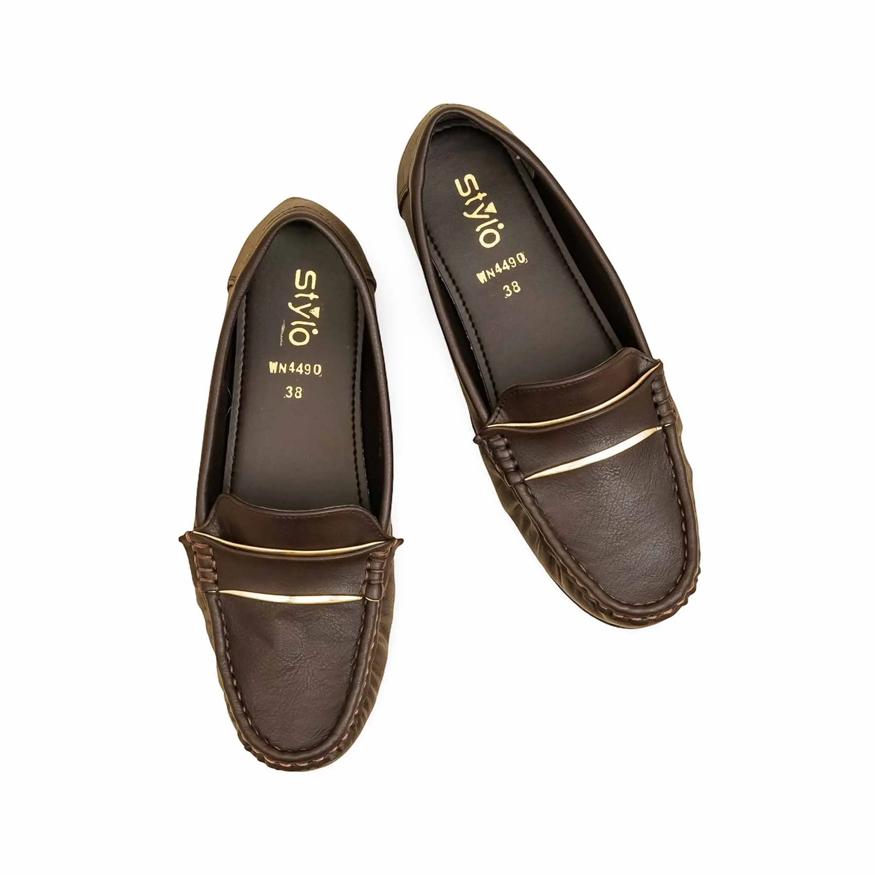 Casual Shoes For Underpronation Brown Women Moccasin WN4490