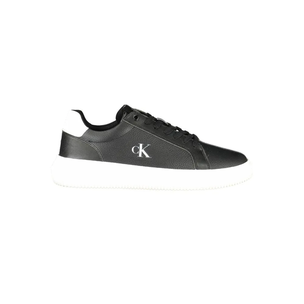 Casual Mochi Shoes Calvin Klein Black Leather Men Sneaker
