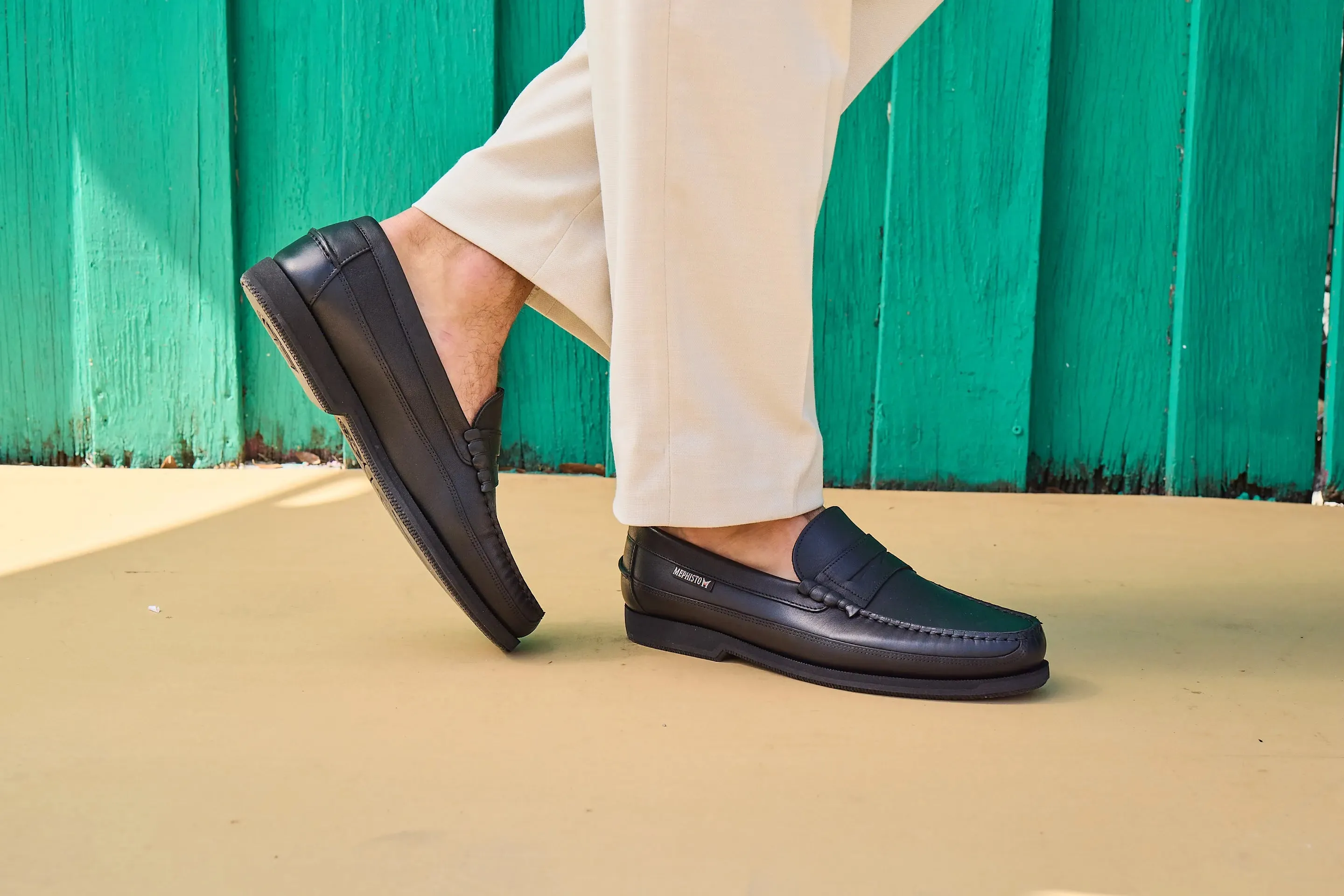 Cap Vert - Black Lugsole Loafers