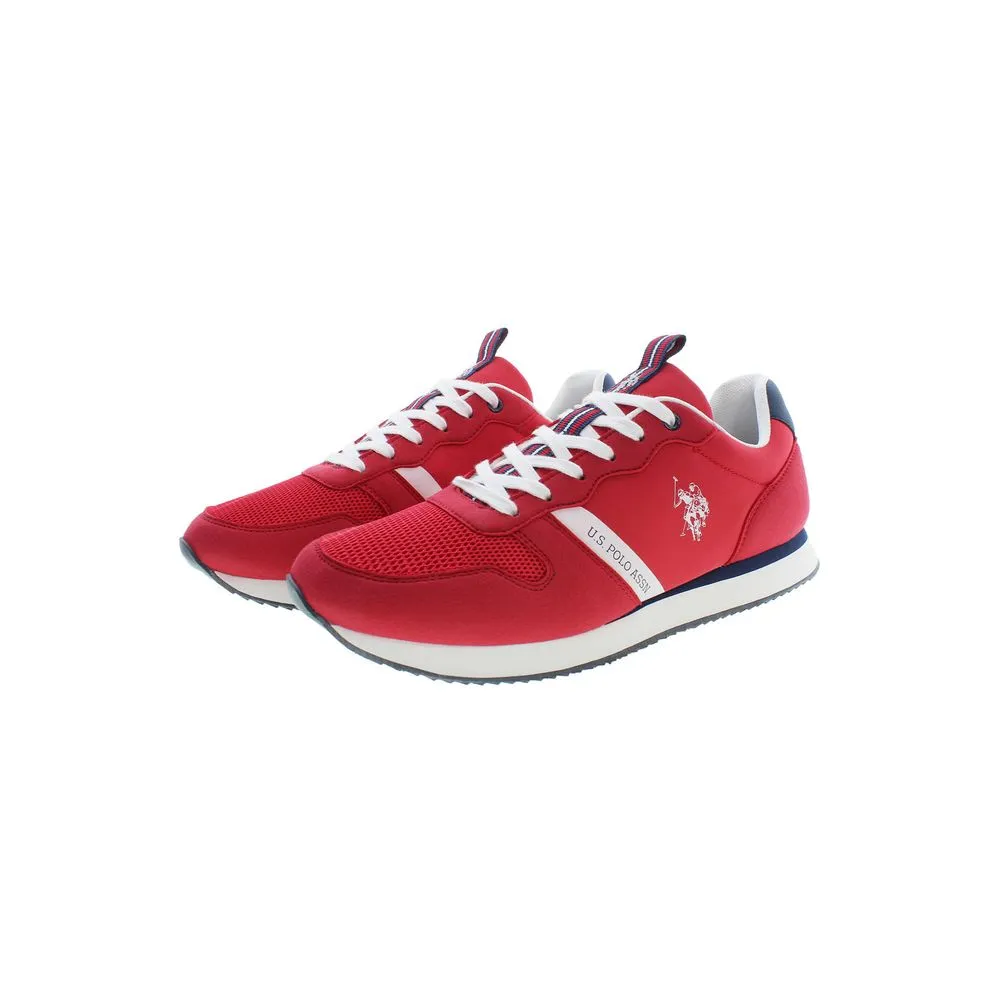U.S. POLO ASSN. Red Polyester Men Sneaker Flat Foot Sneakers