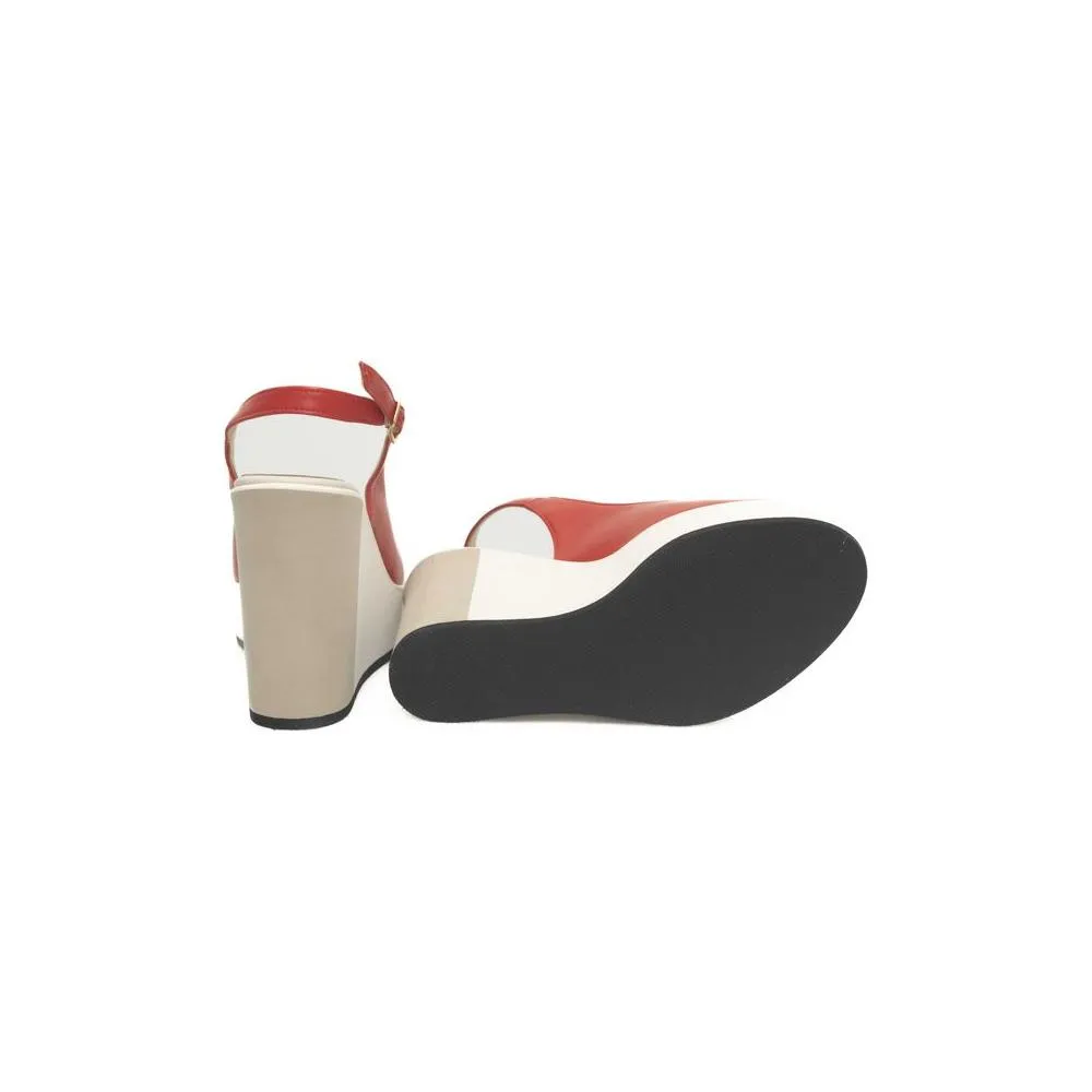 Sandals By White Mountain Cerruti 1881 Red Calfskin Women Sandal