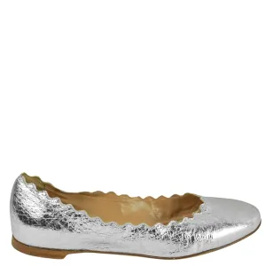 Chlo Lauren Ballerina Flats in Silver Best Sprinting Shoes For Flat Feet