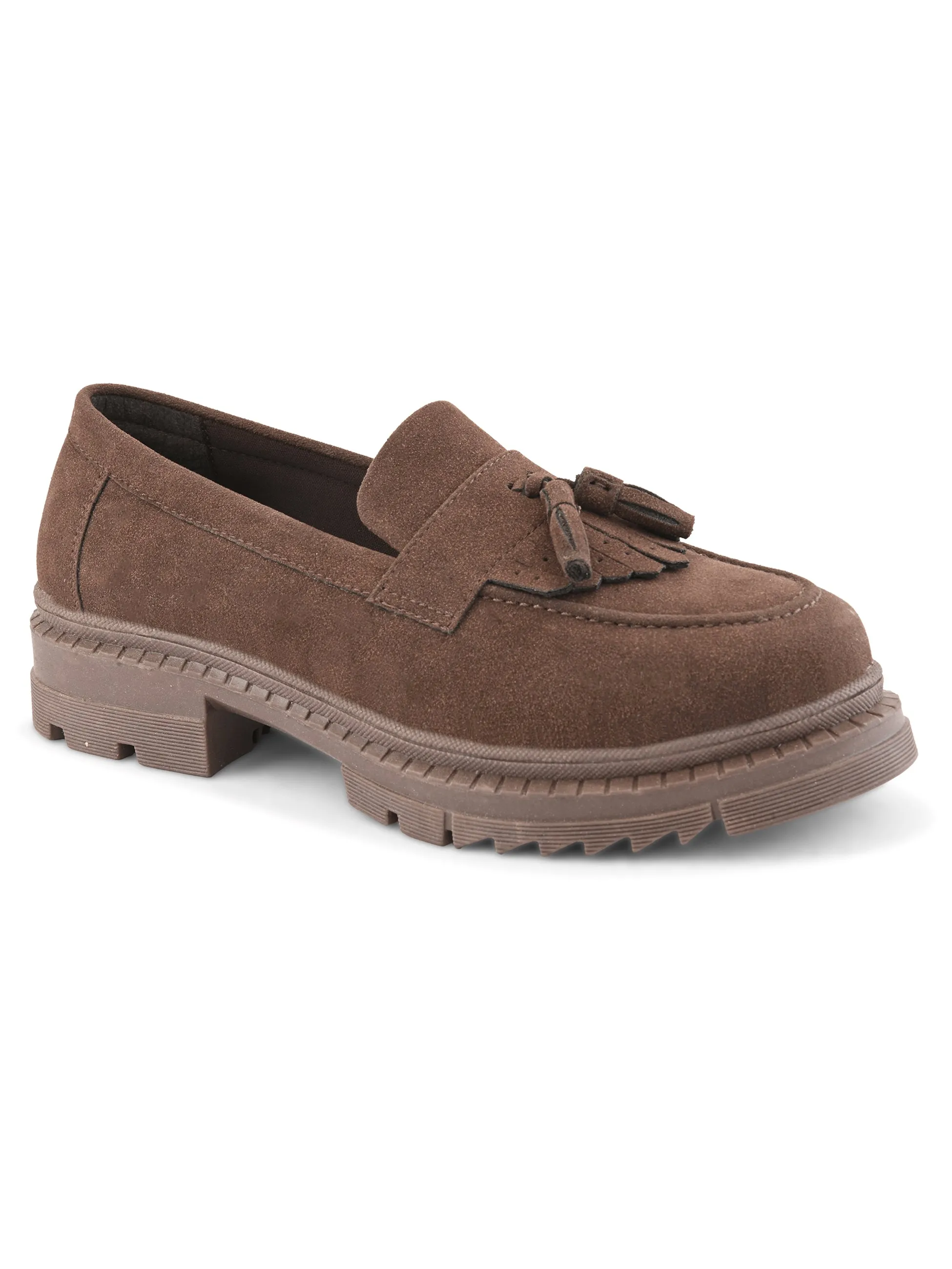 Chloe Women Brown Chunky Loafers Loafers Beach