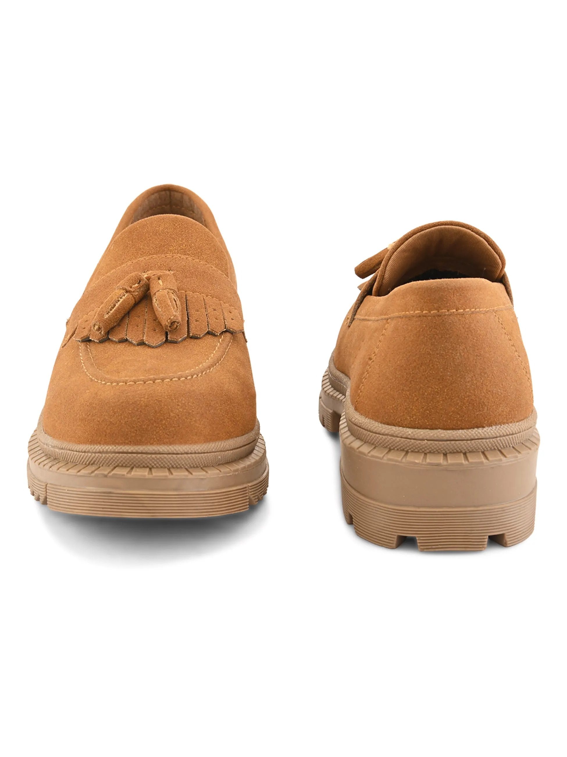 Chloe Women Tan Chunky Loafers Baudoin And Lange Loafers