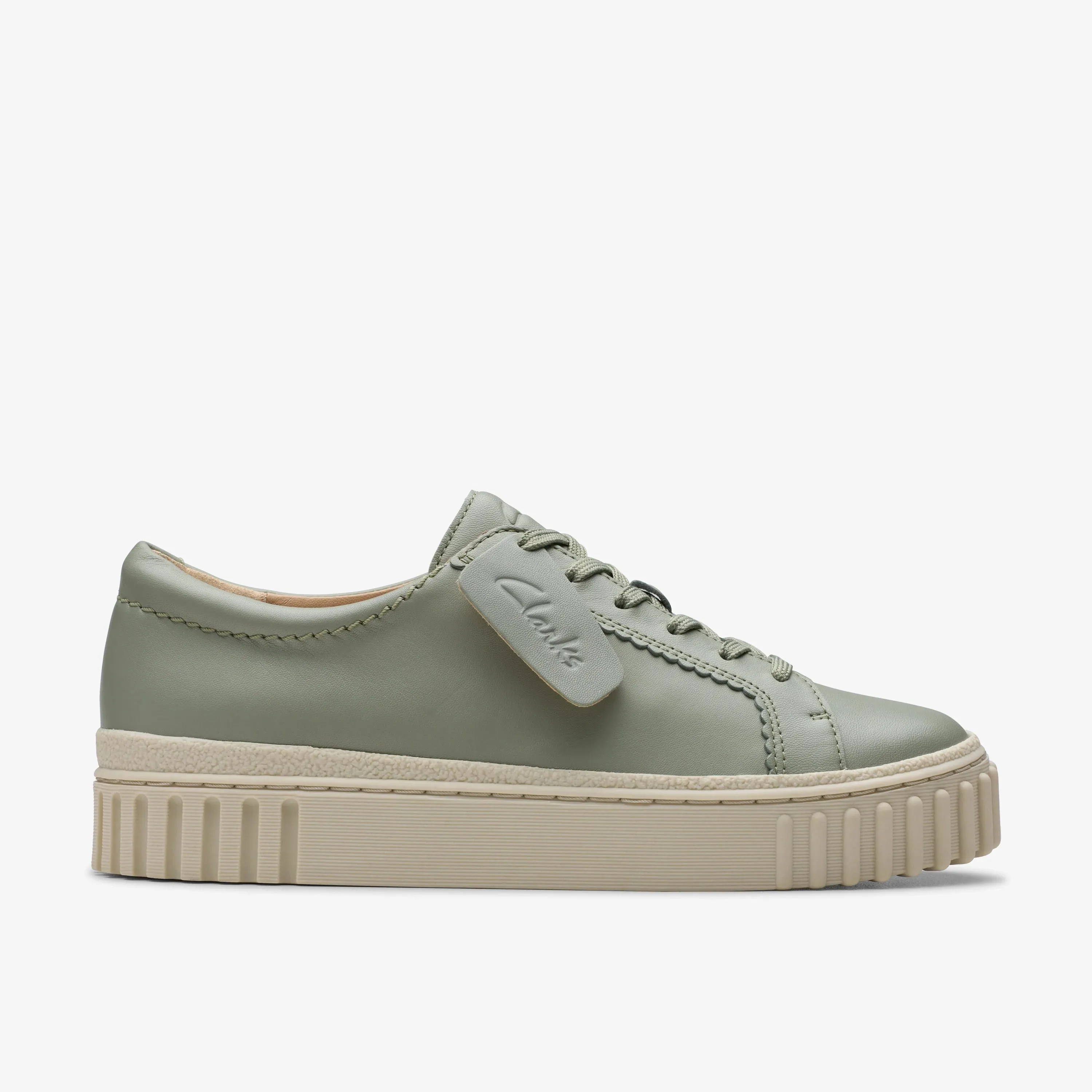 CLARKS | CASUAL SHOES | WOMEN | MAYHILL WALK LIGHT GREEN LEATHER Florsheim Casual Shoes