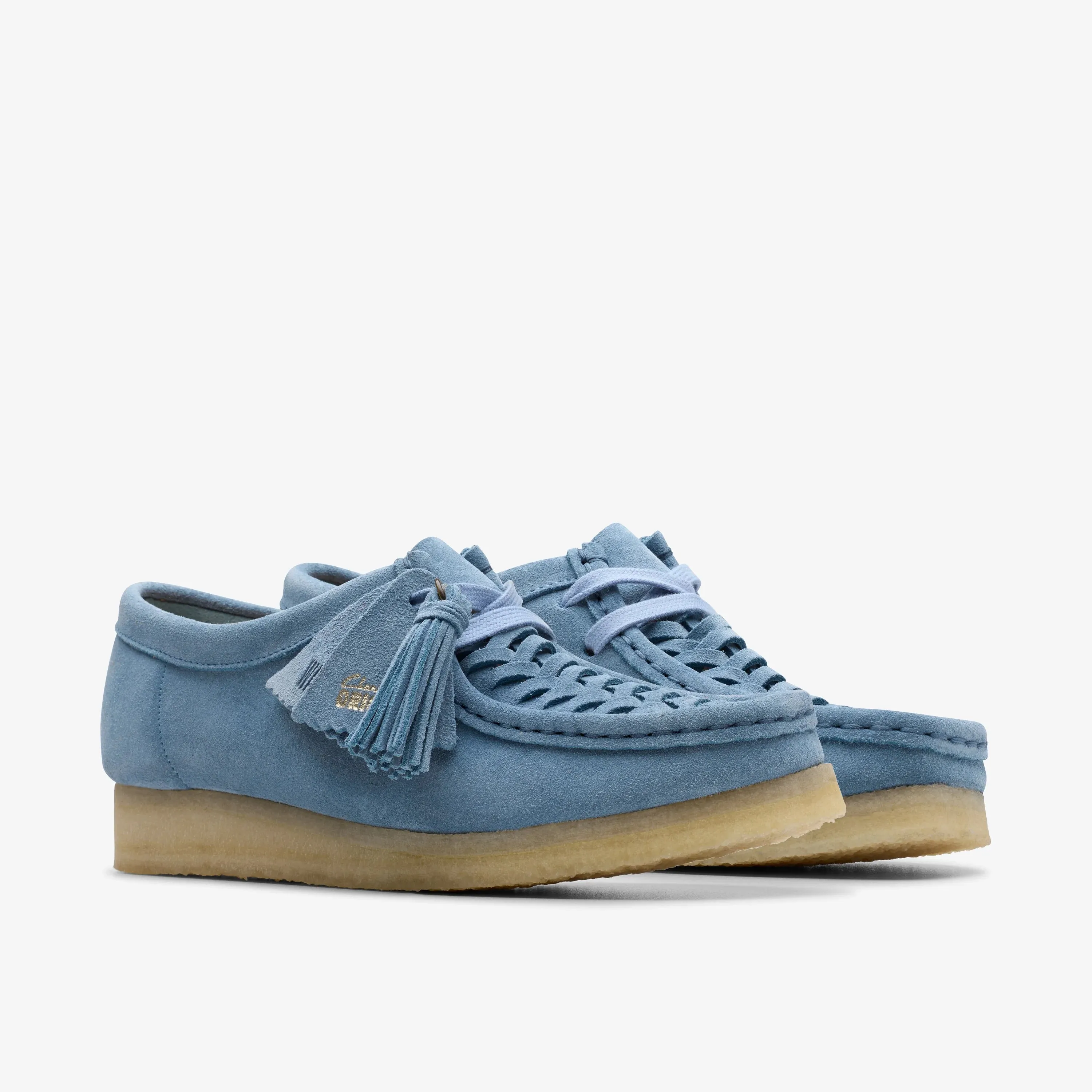 CLARKS | CASUAL SHOES | WOMEN | WALLABEE WEAVE POWDER BLUE SUEDE Air Force 1 '07 Split Casual Shoes