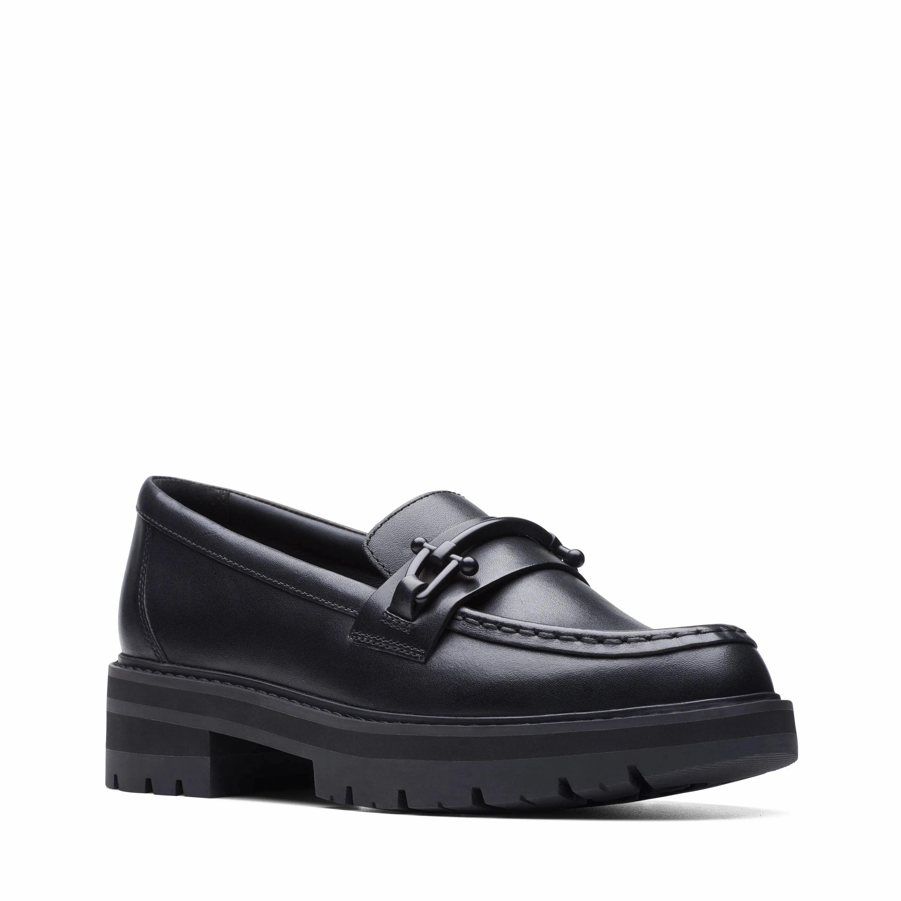 Celeb Loafers CLARKS | WOMEN LOAFERS | ORIANNA BIT BLACK LEATHER | BLACK