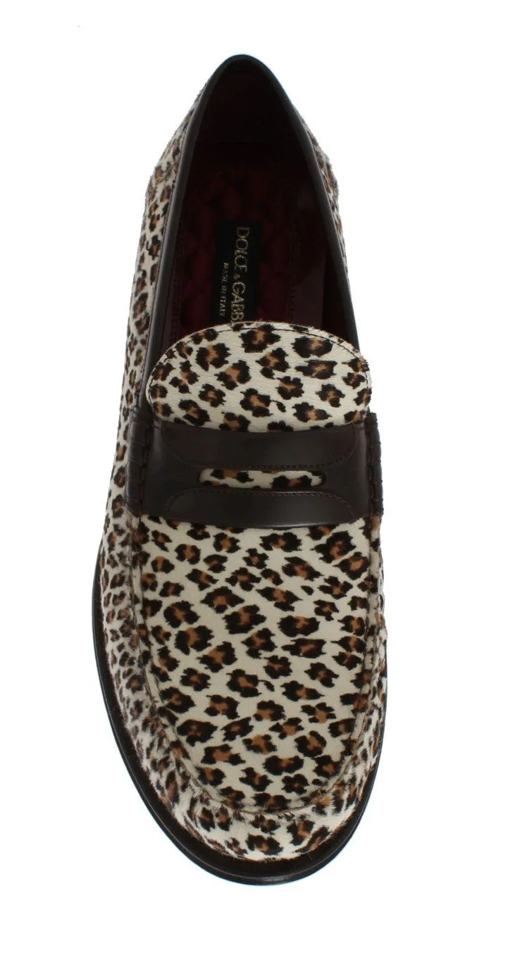 Crocs Loafers Brown Leather Pony Loafers Shoes