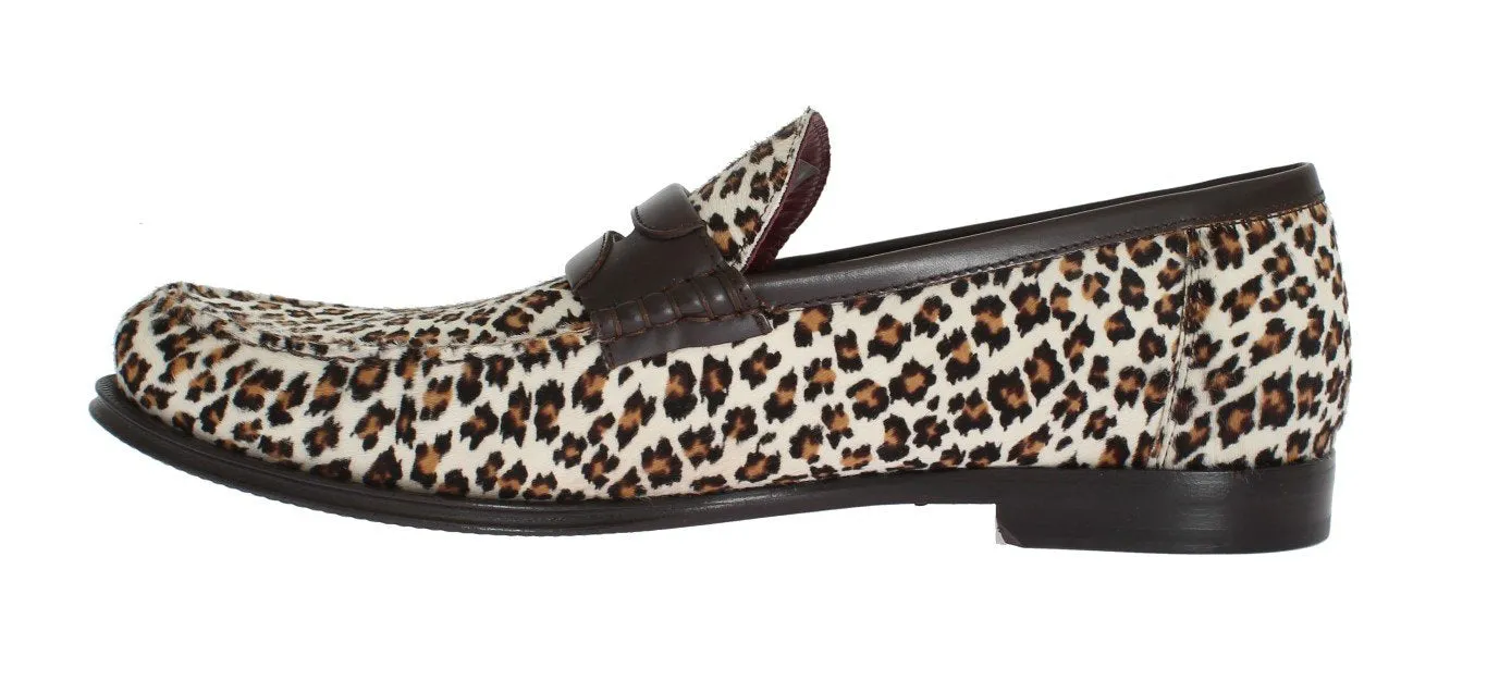 Top Sider Loafers Brown Leather Pony Loafers Shoes