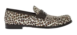 Loafers Beach Club Raleigh Brown Leather Pony Loafers Shoes