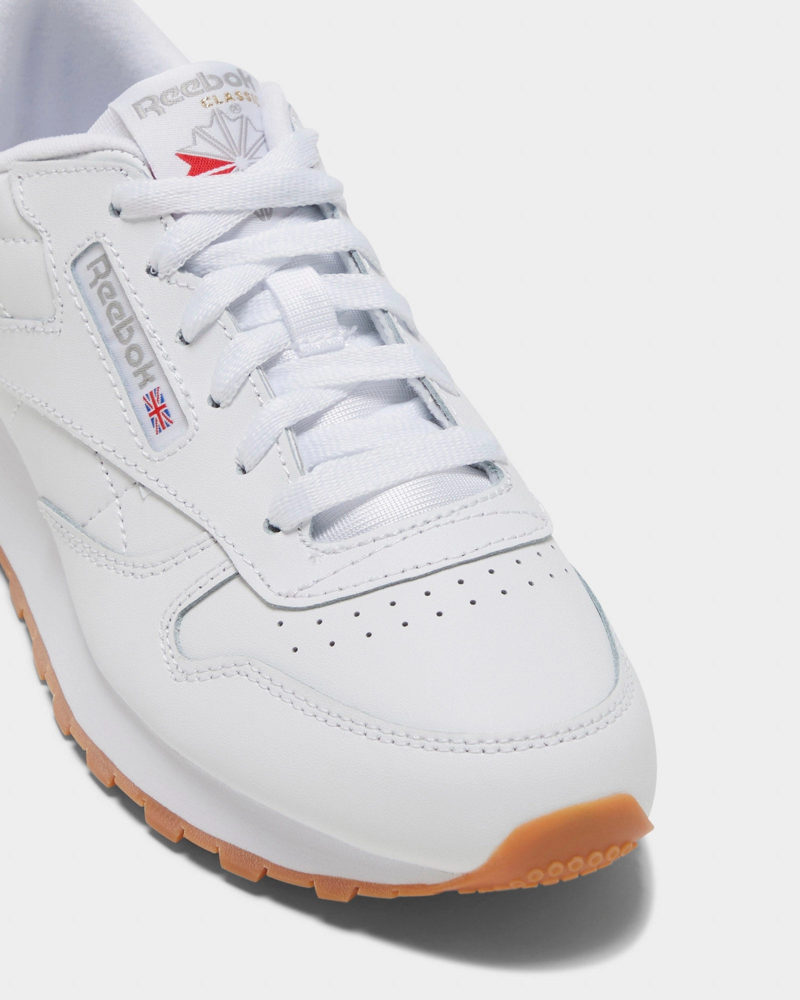 Classic Leather Shoes - Big Kids White/White Best Sneakers For Walking All Day