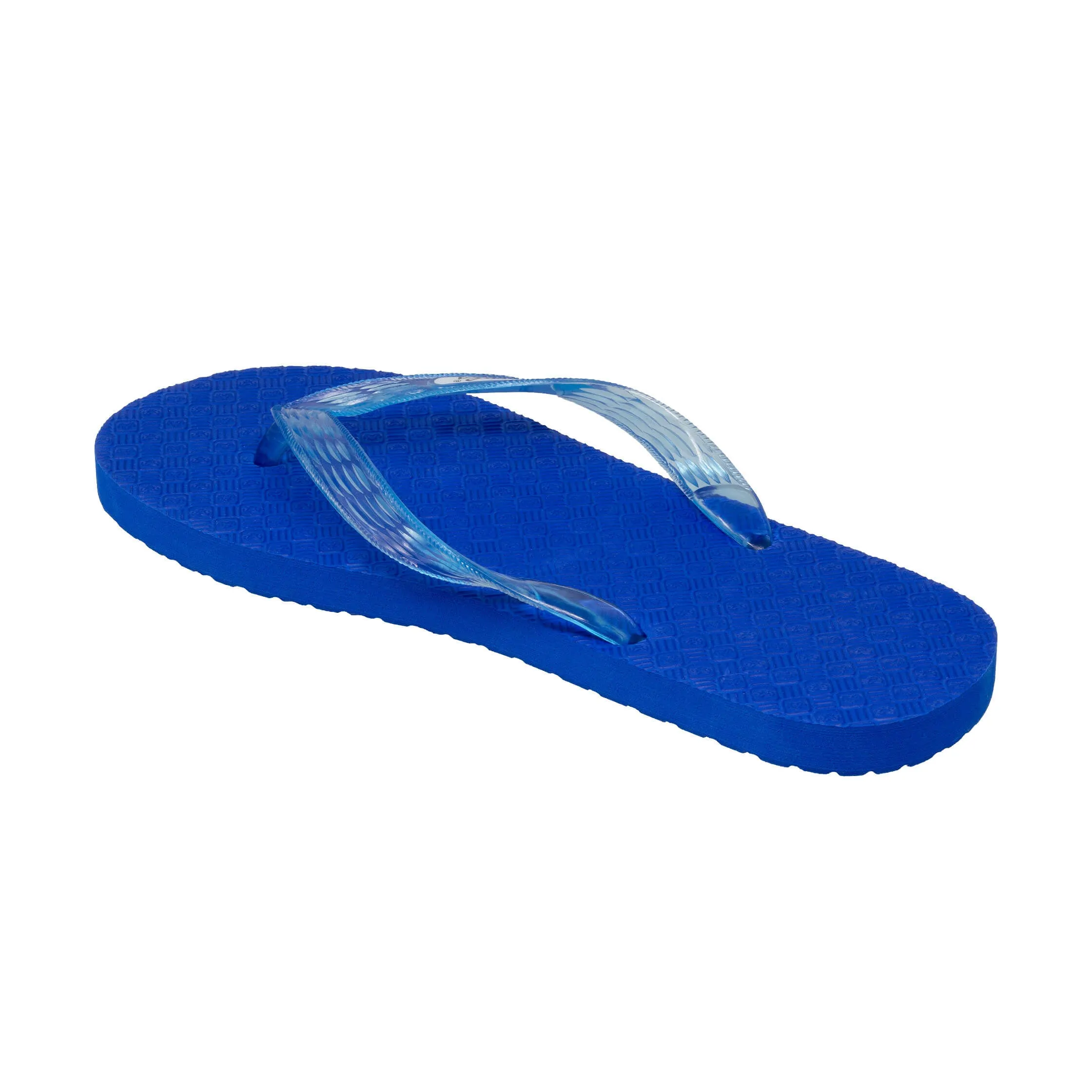 Blue Platform Women's Translucent Turquoise Strap Slippah High Heeled Flip Flops Wedge