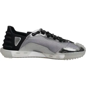 Armani Sneakers Dolce & Gabbana Silver Black Nylon NS1 Low Top Sneakers Shoes